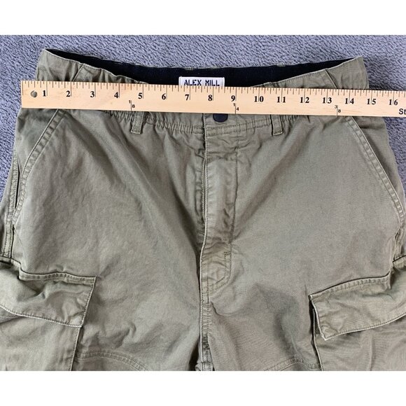Alex Mill Pants Men's Size 30 Green Cargo Twill Army Military Surplus Trousers - Picture 9 of 10
